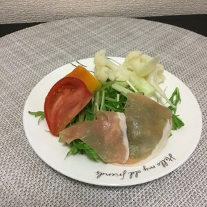 簡単♪生ハムと水菜のサラダ